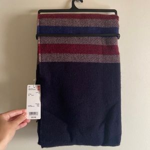 Uniqlo 2Way Stole - Neutral/Navy Checkered